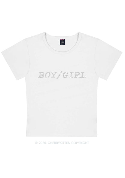Rhinestone Boy Or Girl Pride Y2K Baby Tee Cherrykitten