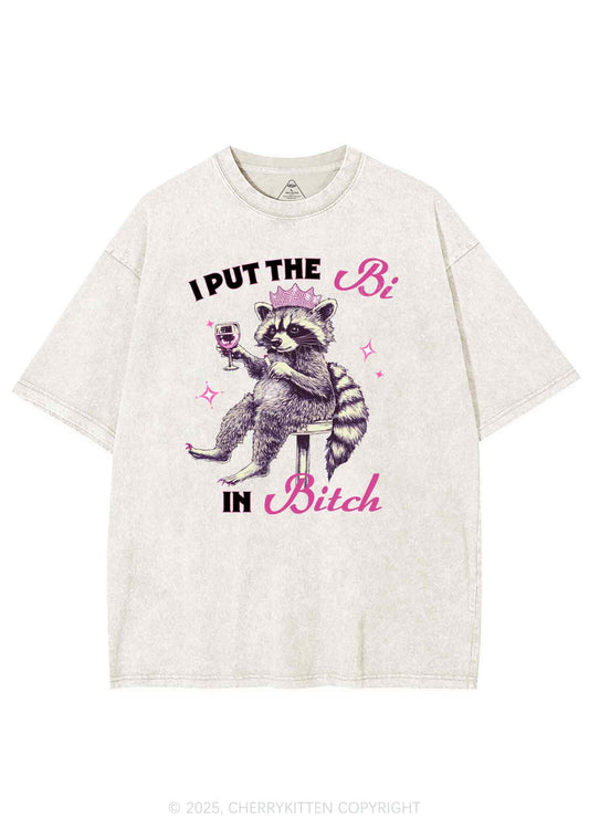 Bi Bxxch Raccoon Pride Y2K Shirts Washed Tee Cherrykitten