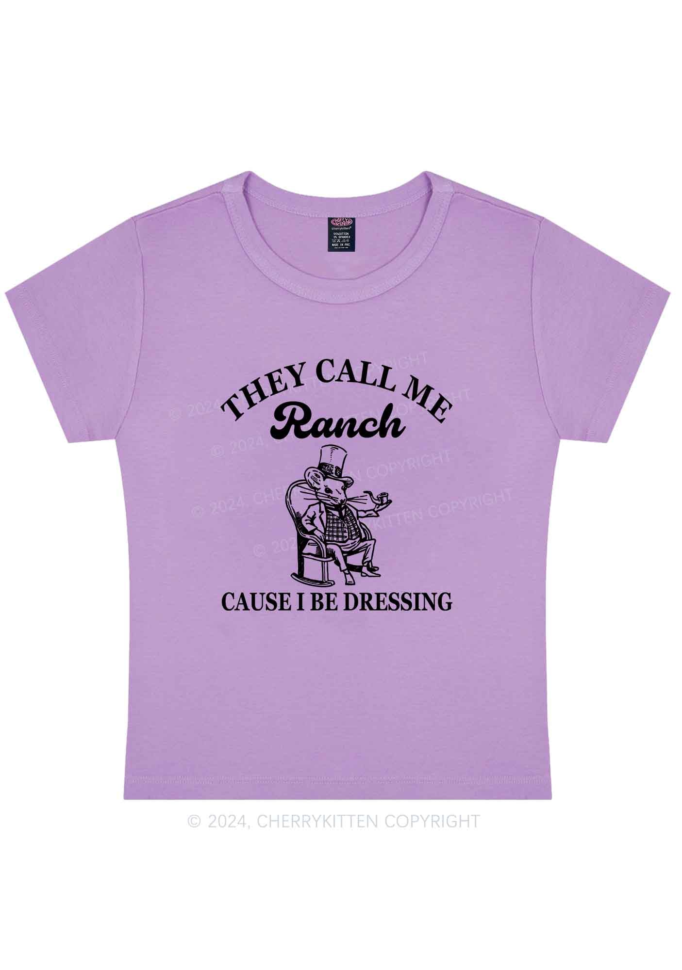 Curvy They Call Me Ranch Y2K Baby Tee Cherrykitten