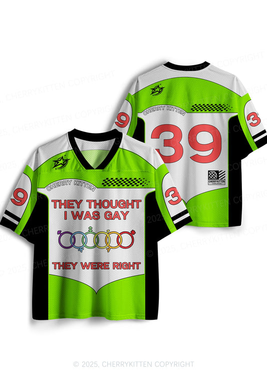 Custom Green I Was Gay Pride Y2K Sport Jersey Shirts Cherrykitten