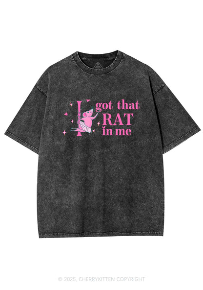 Got Rat In Me Y2K Shirts Washed Tee Cherrykitten