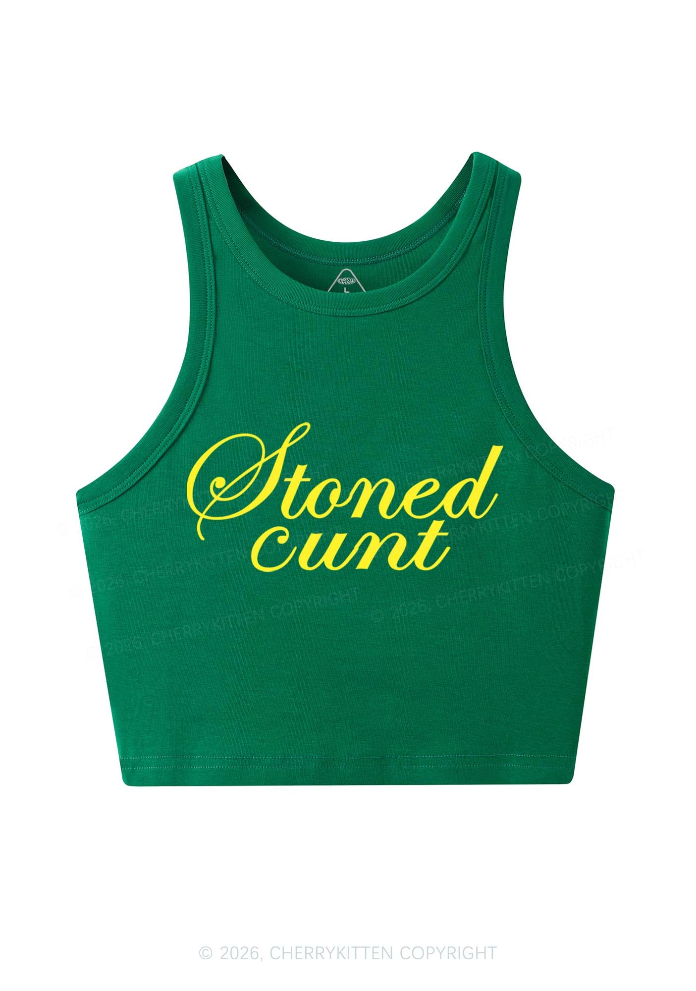 Stoned Cxxt Y2K Crop Tank Top Cherrykitten