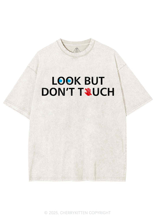 Look Dont Touch Y2K Shirts Washed Tee Cherrykitten