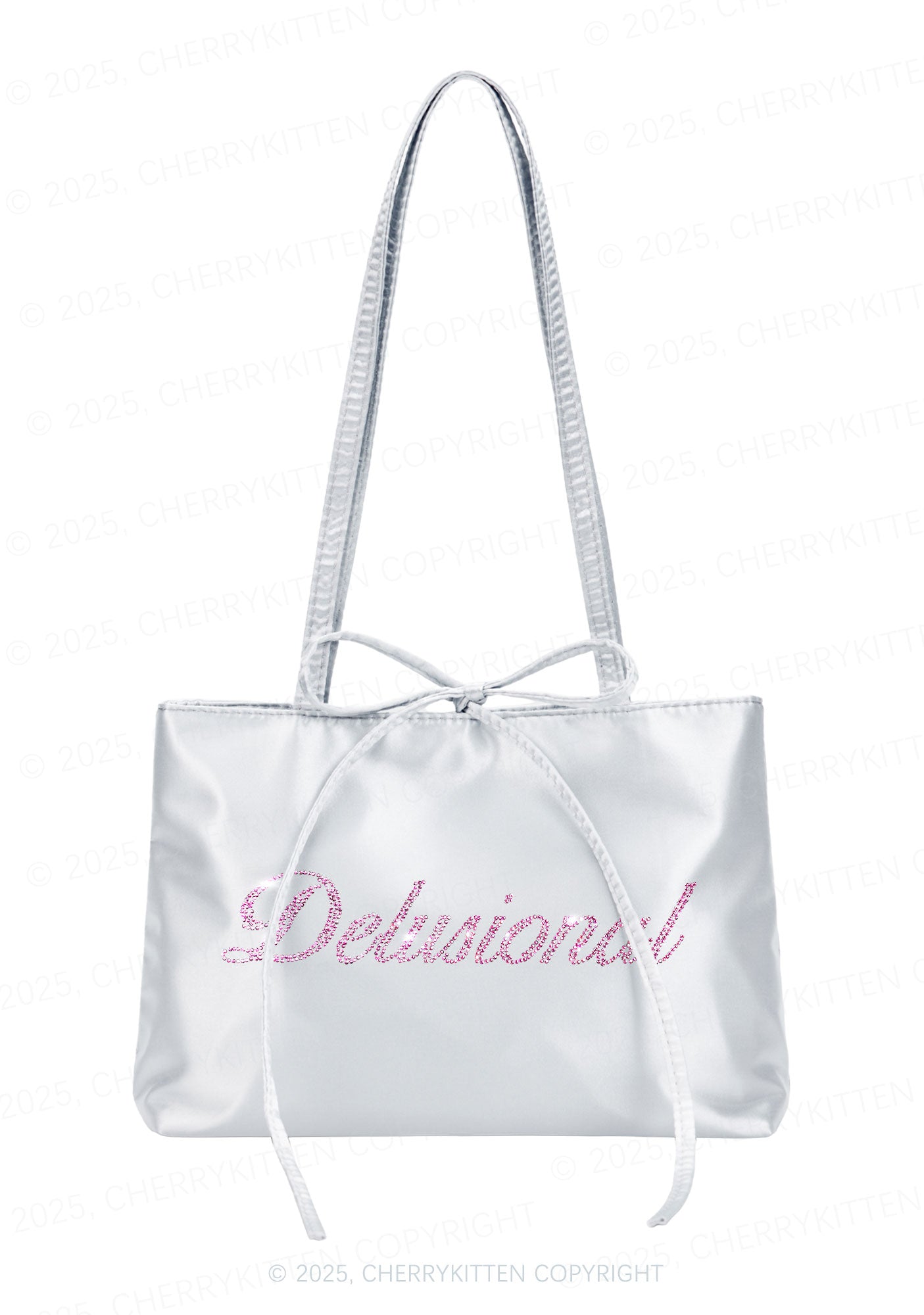 Rhinestone Delusional Y2K Satin Bags Cherrykitten