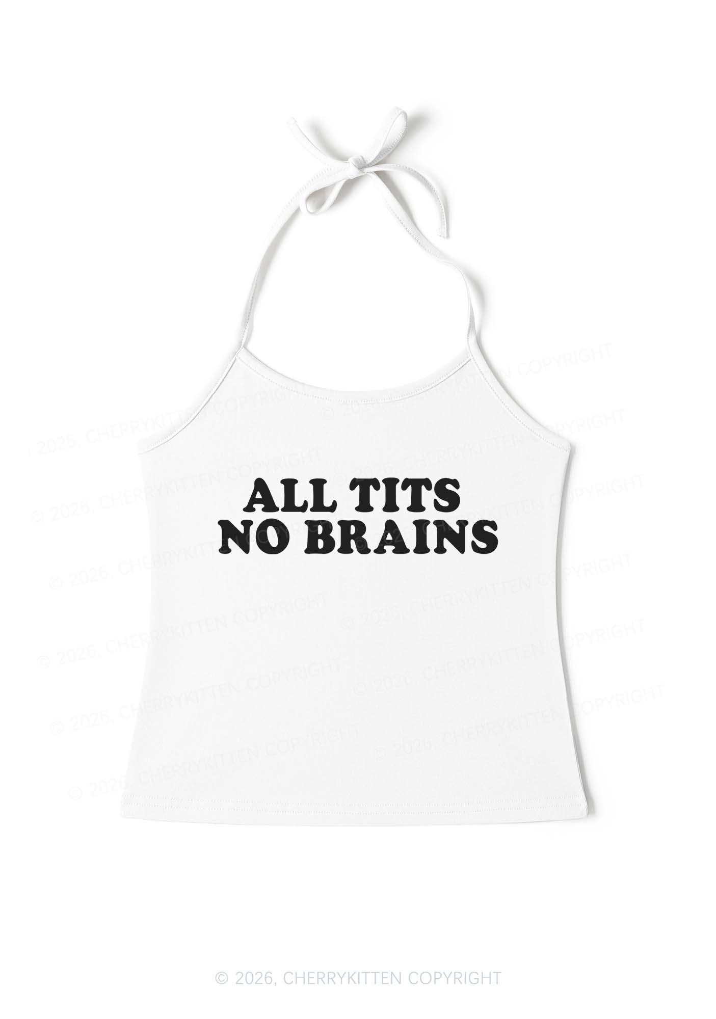 All Txts No Brains Y2K Halter Neck Cami Cherrykitten
