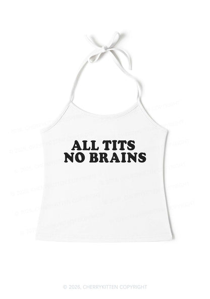 All Txts No Brains Y2K Halter Neck Cami Cherrykitten