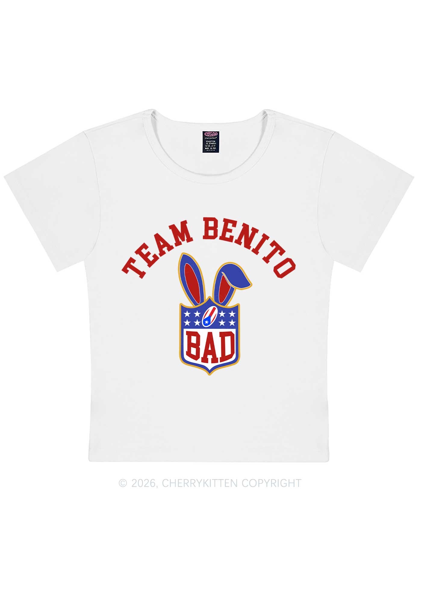 Pink Bad Bunny Y2K Baby Tee Cherrykitten