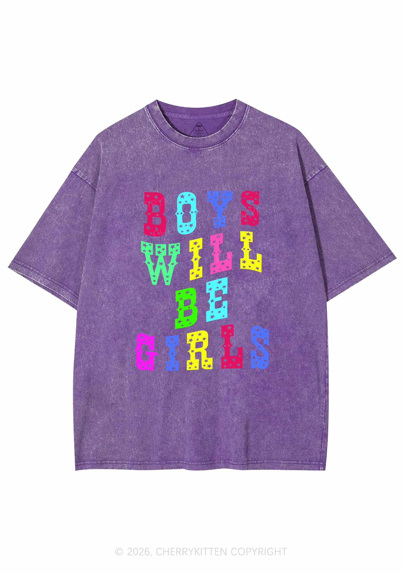 Boys Will Be Girls Pride Y2K Shirts Washed Tee Cherrykitten