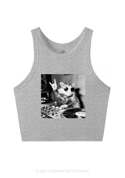 DJ Possum Y2K Crop Tank Top Cherrykitten