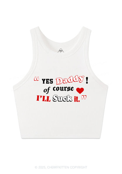 Daddy Suck It Y2K Crop Tank Top Cherrykitten