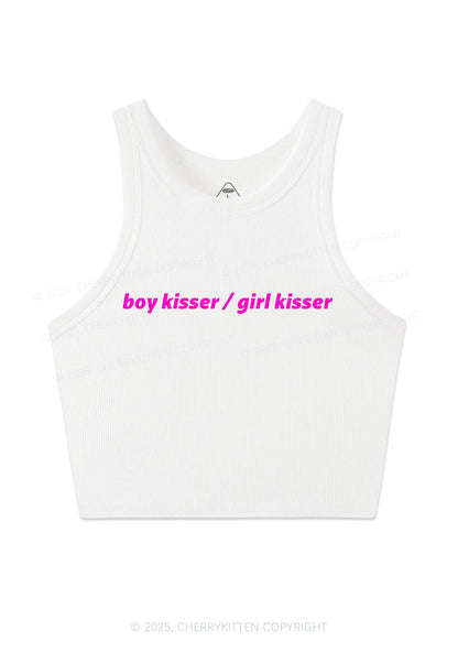 Boy Kisser Girl Kisser Pride Y2K Crop Tank Top Cherrykitten