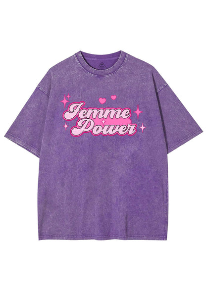 Femme Power Y2K Shirts Washed Tee Cherrykitten