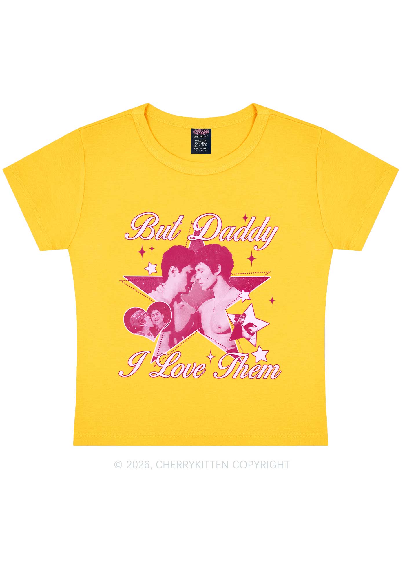 But Daddy I Love Them Star HR Y2K Baby Tee Cherrykitten