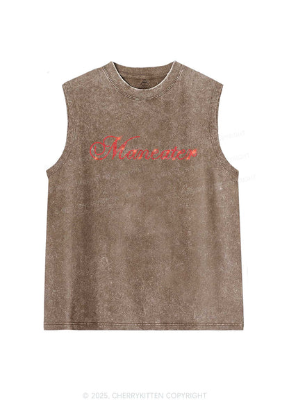 Rhinestone Maneater Y2K Washed Muscle Tank Cherrykitten