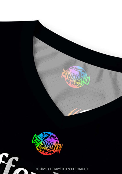 Gay Thoughts Rainbow Flame Pride Y2K Sport Jersey Tank Cherrykitten