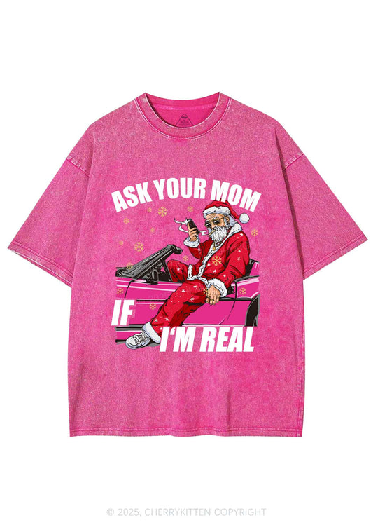 Christmas Ask Your Mom Y2K Shirts Washed Tee Cherrykitten