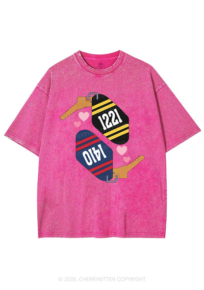 Retro Key Tag HR Y2K Shirts Washed Tee Cherrykitten