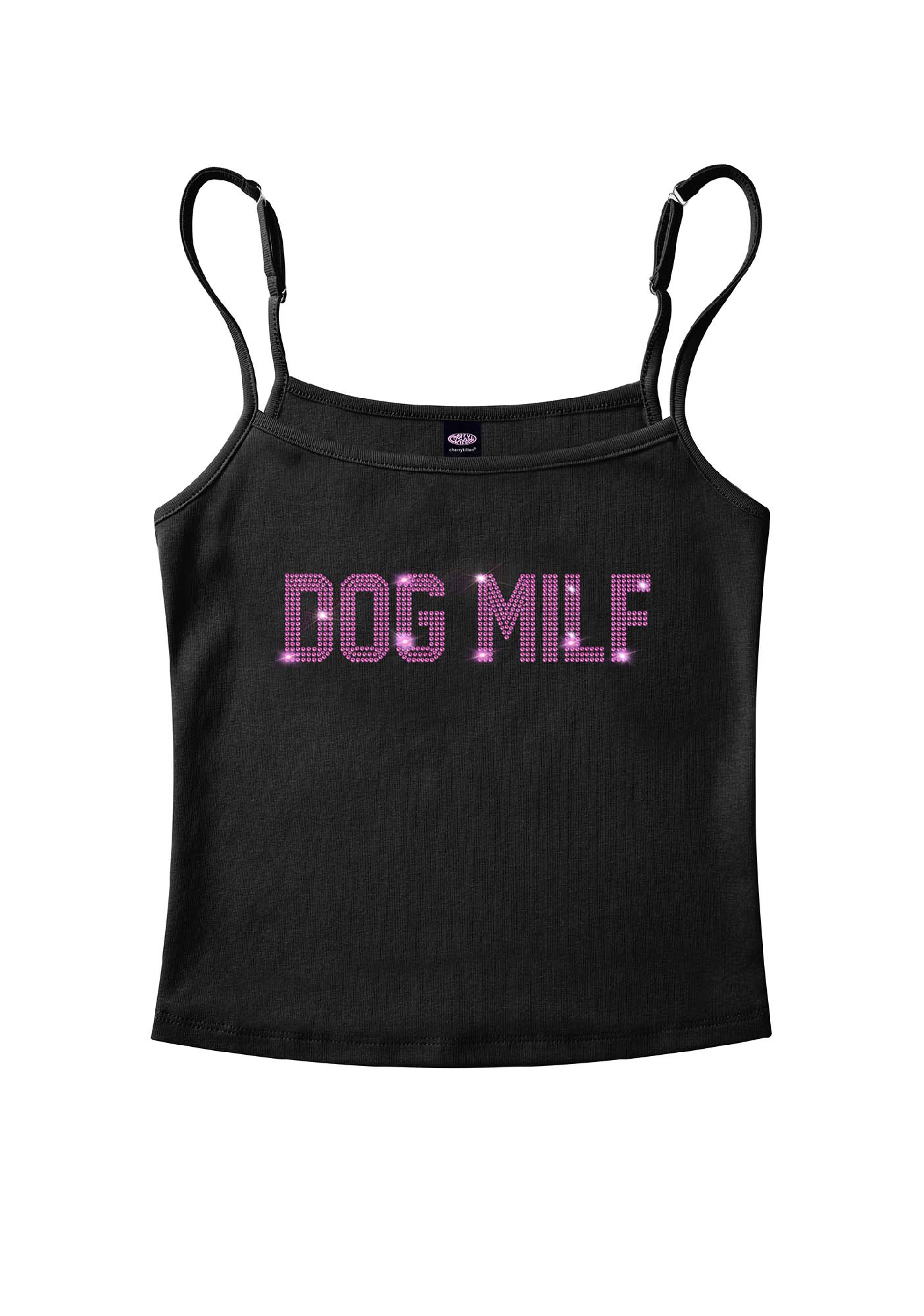 Rhinestone Dog Mxxf Y2K Spaghetti Strap Cami Cherrykitten