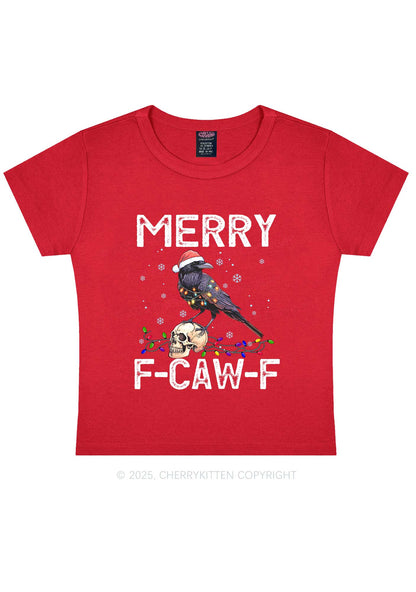 Christmas Merry Fcawf Y2K Baby Tee Cherrykitten