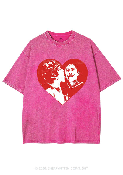 Red Heart Bros HR Y2K Shirts Washed Tee Cherrykitten