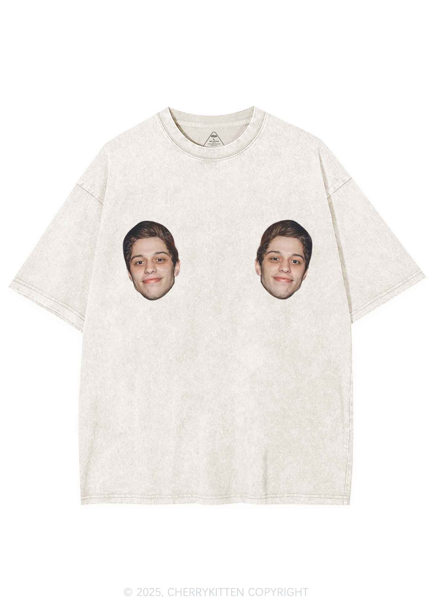 Custom Double Face Y2K Shirts Washed Tee Cherrykitten