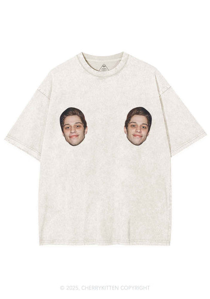 Custom Double Face Y2K Shirts Washed Tee Cherrykitten