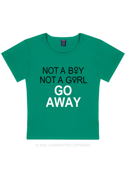 Go Away Pride Y2K Baby Tee Cherrykitten