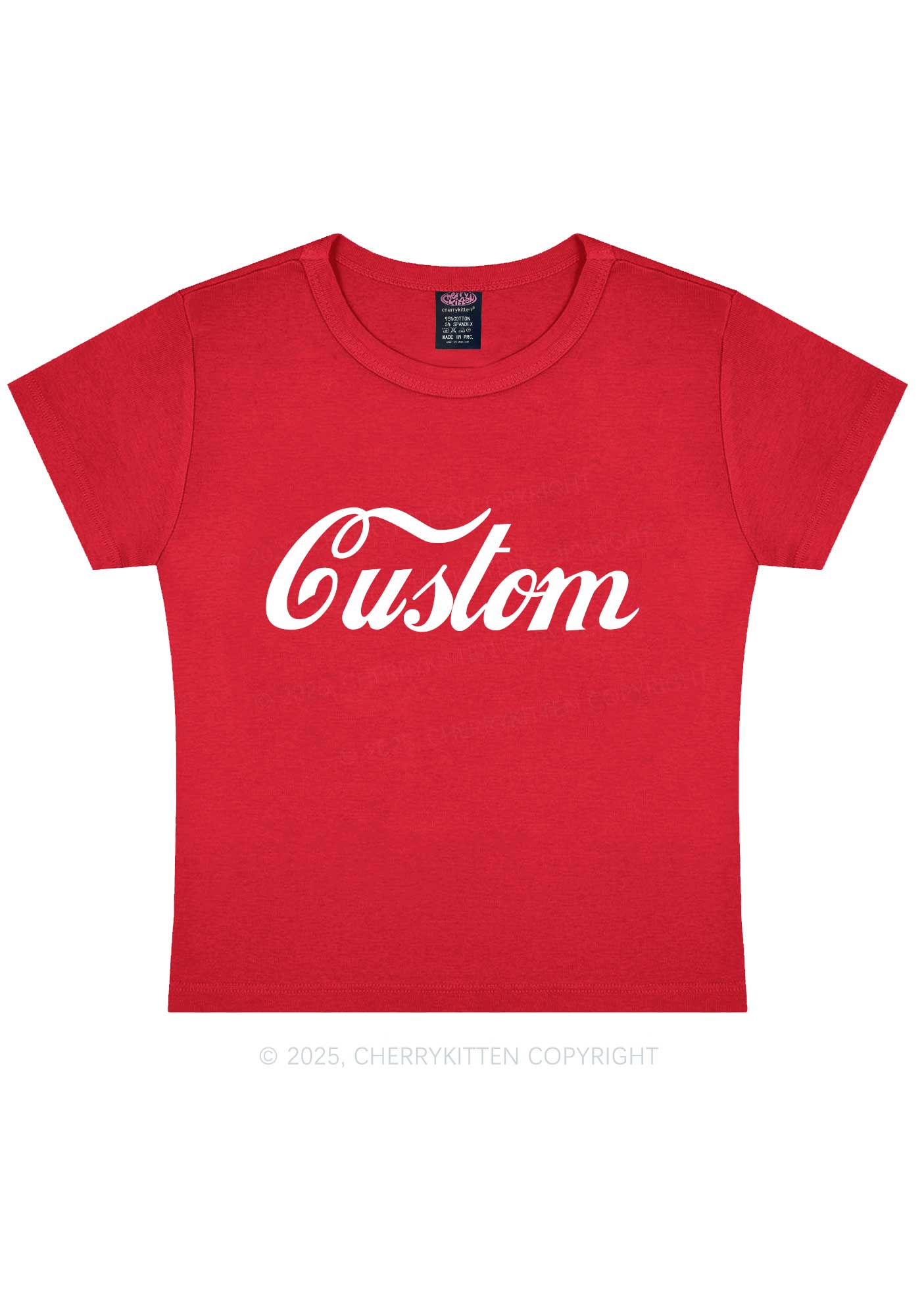 Custom Cola Y2K Baby Tee Cherrykitten