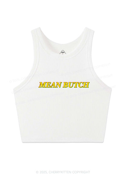 Mean Butch Pride Y2K Crop Tank Top Cherrykitten