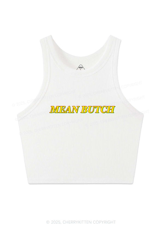 Mean Butch Pride Y2K Crop Tank Top Cherrykitten