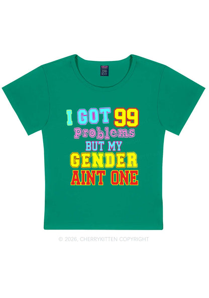 Gender Aint One Pride Y2K Baby Tee Cherrykitten