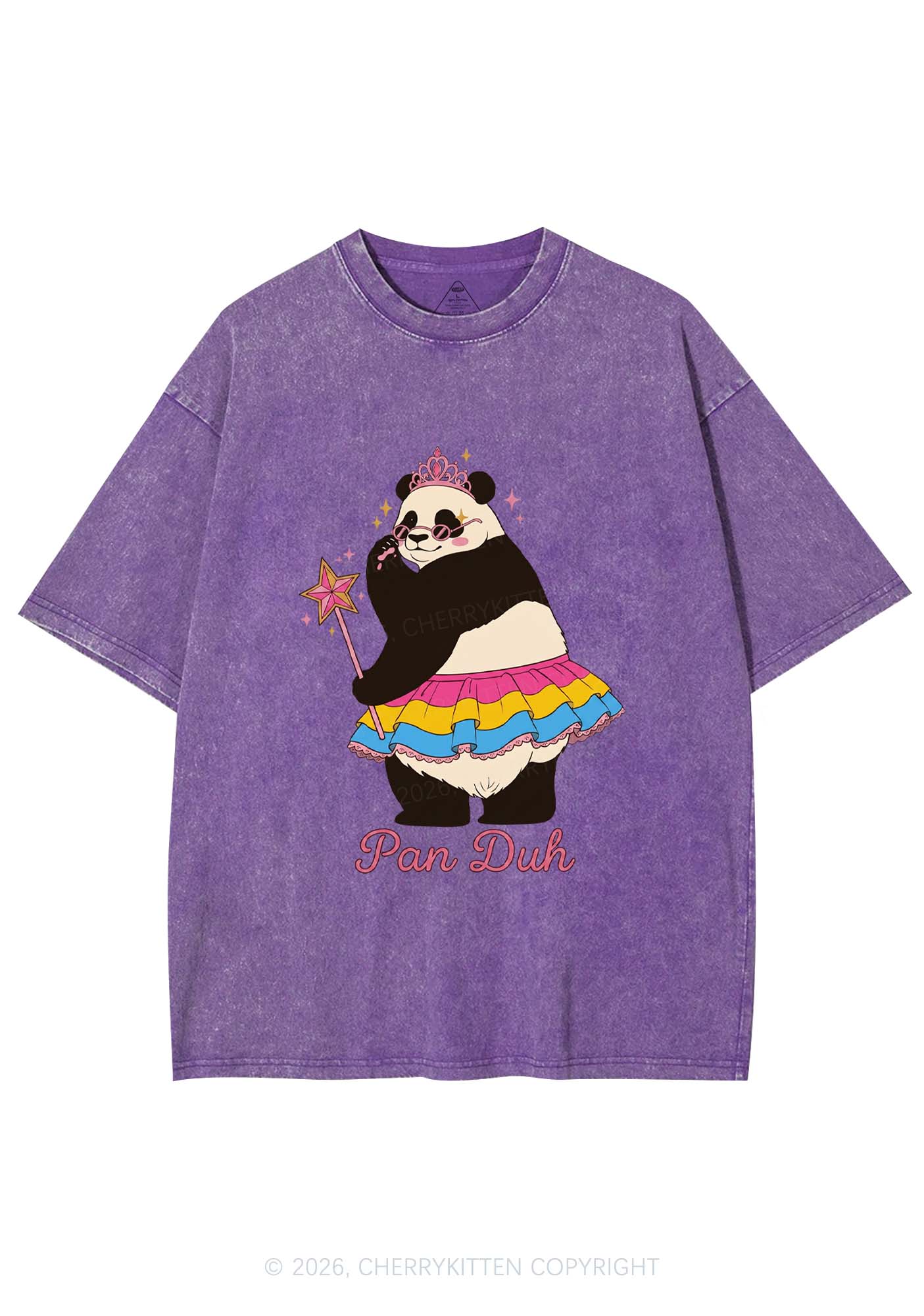 Pan Duh Pride Y2K Shirts Washed Tee Cherrykitten