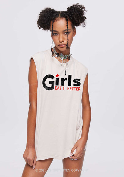 Girls Eat It Better Pride Y2K Washed Muscle Tank Cherrykitten