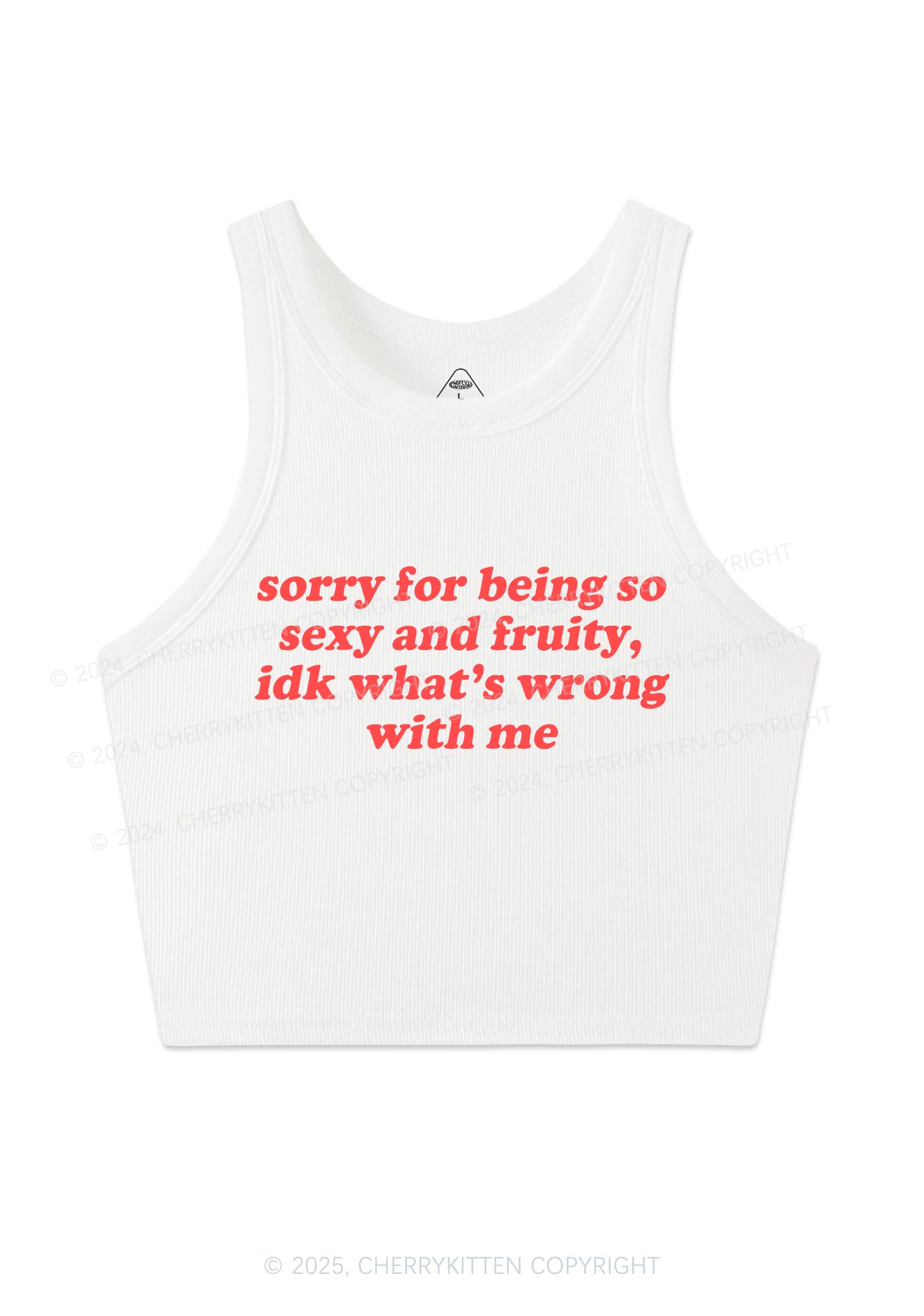 Sorry For Being So Fruity Y2K Crop Tank Top Cherrykitten