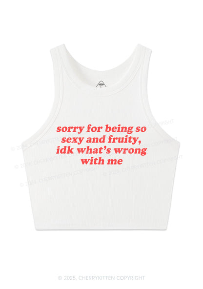 Sorry For Being So Fruity Y2K Crop Tank Top Cherrykitten