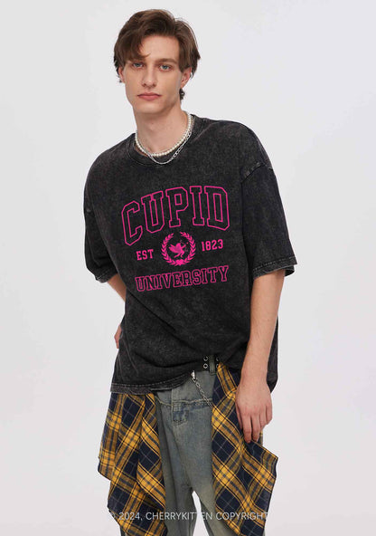 Cupid University Y2K Valentine's Day Washed Tee Cherrykitten