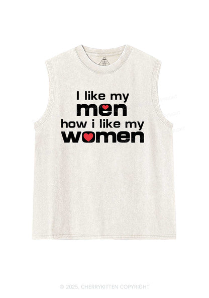 I Like My Men Pride Y2K Washed Muscle Tank Cherrykitten