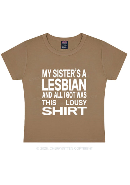My Sisters A Lesbian Pride Y2K Baby Tee Cherrykitten