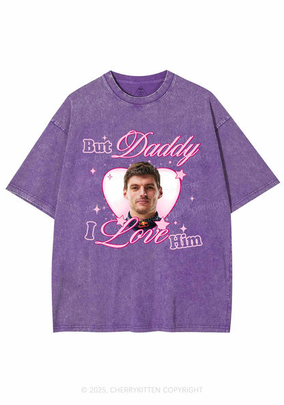 Daddy I Love The Driver Y2K Shirts Washed Tee Cherrykitten