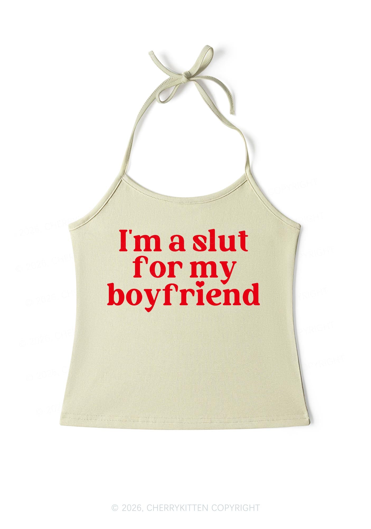 Slxt For My BF Valentine's Day Y2K Halter Neck Cami Cherrykitten