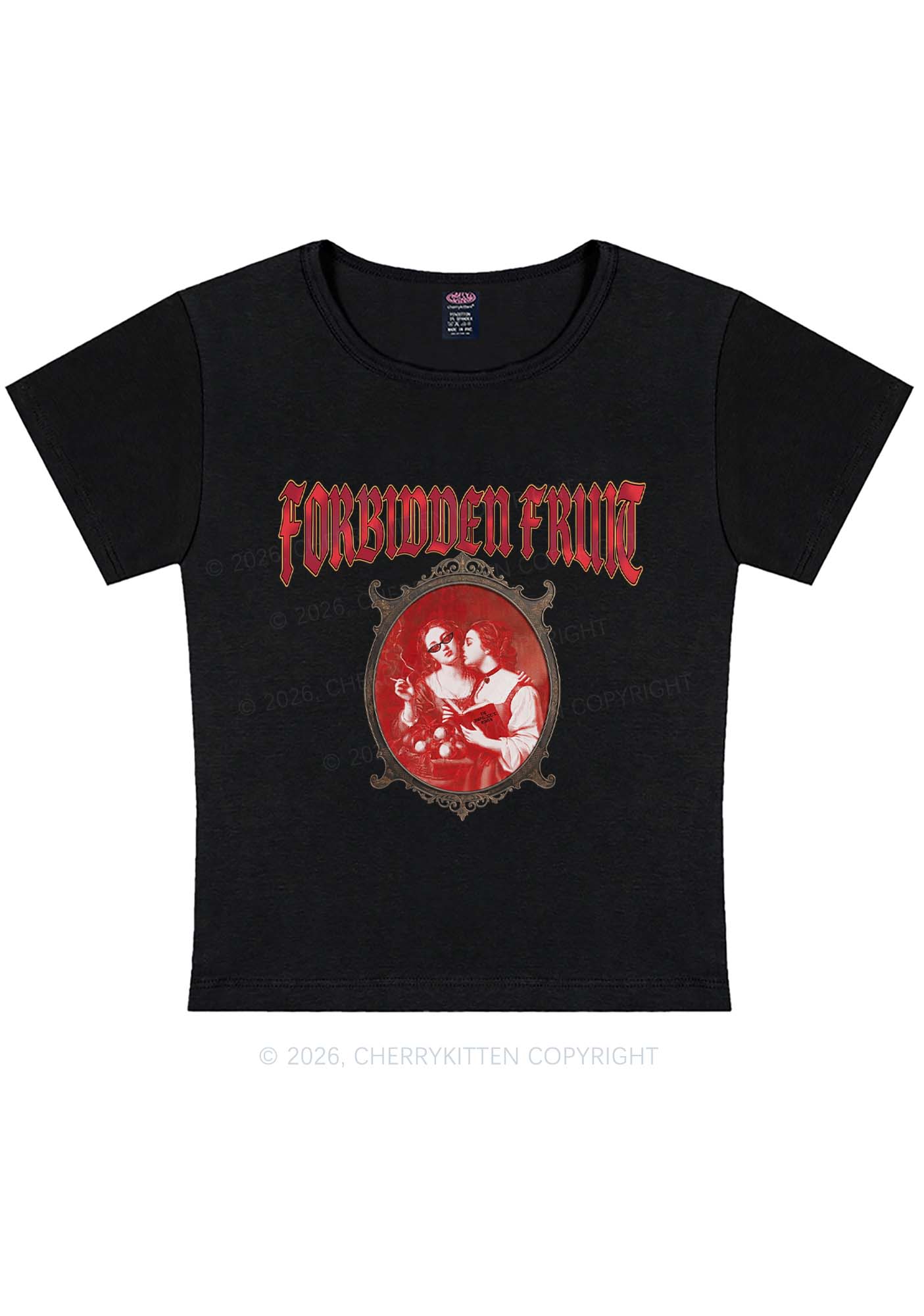 Forbidden Fruit Pride Y2K Baby Tee Cherrykitten