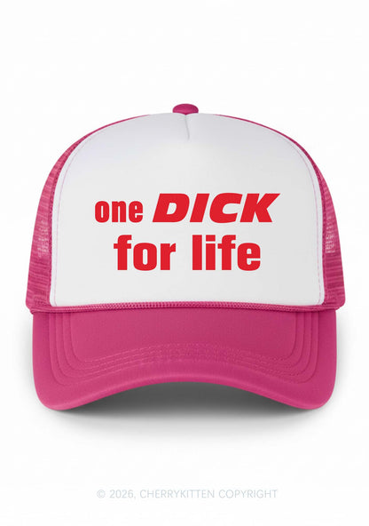 One Dxxk For Life Y2K Colorblock Trucker Hat Cherrykitten