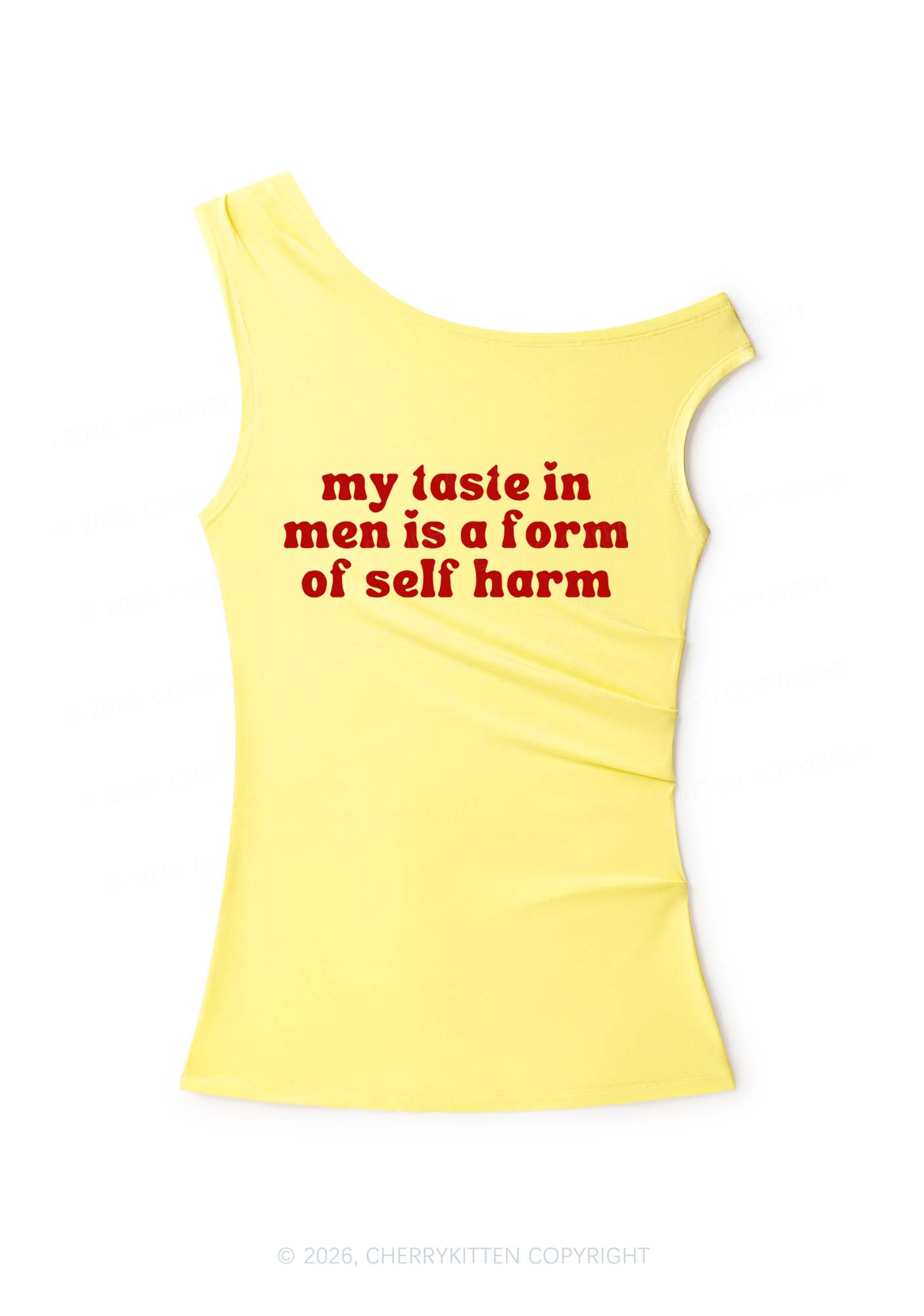 My Taste In Men Y2K Off Shoulder Tank Top Cherrykitten