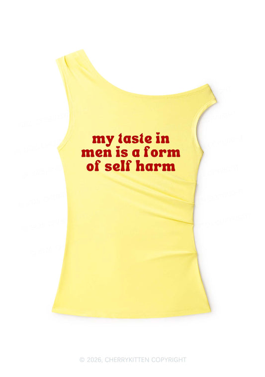 My Taste In Men Y2K Off Shoulder Tank Top Cherrykitten