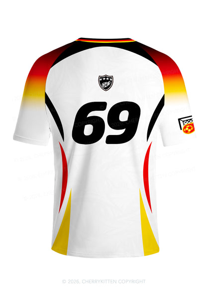 Custom Germany Flag Color Y2K Football Jersey Shirts Cherrykitten