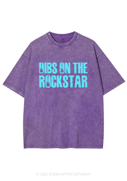 Dibs On The Rockstar Y2K Shirts Washed Tee Cherrykitten