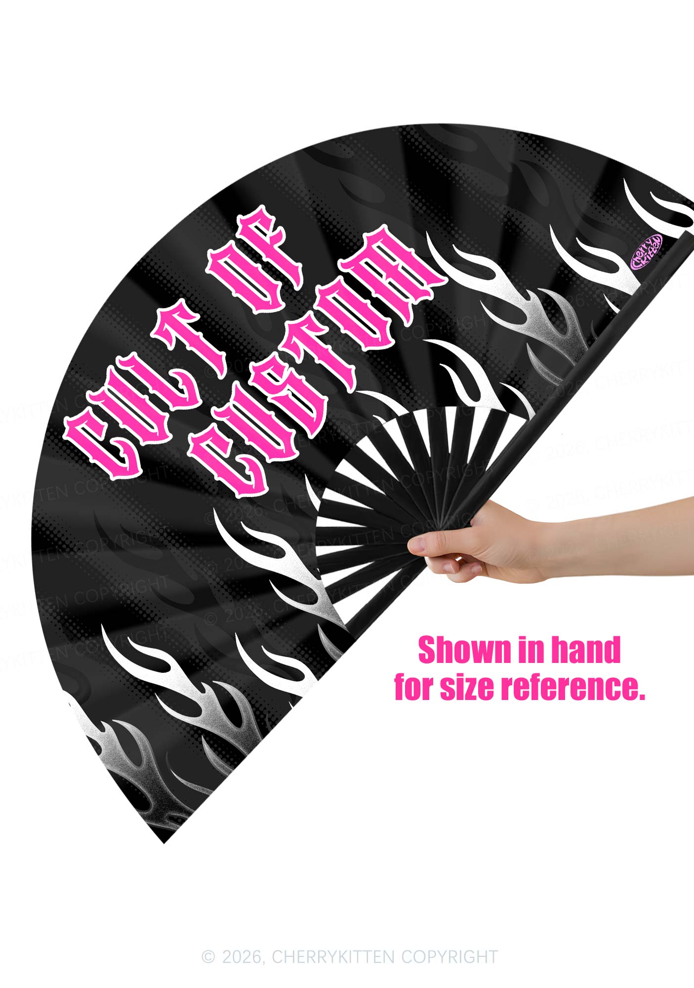 Cult Of Custom Y2K Rave Hand Fan Cherrykitten