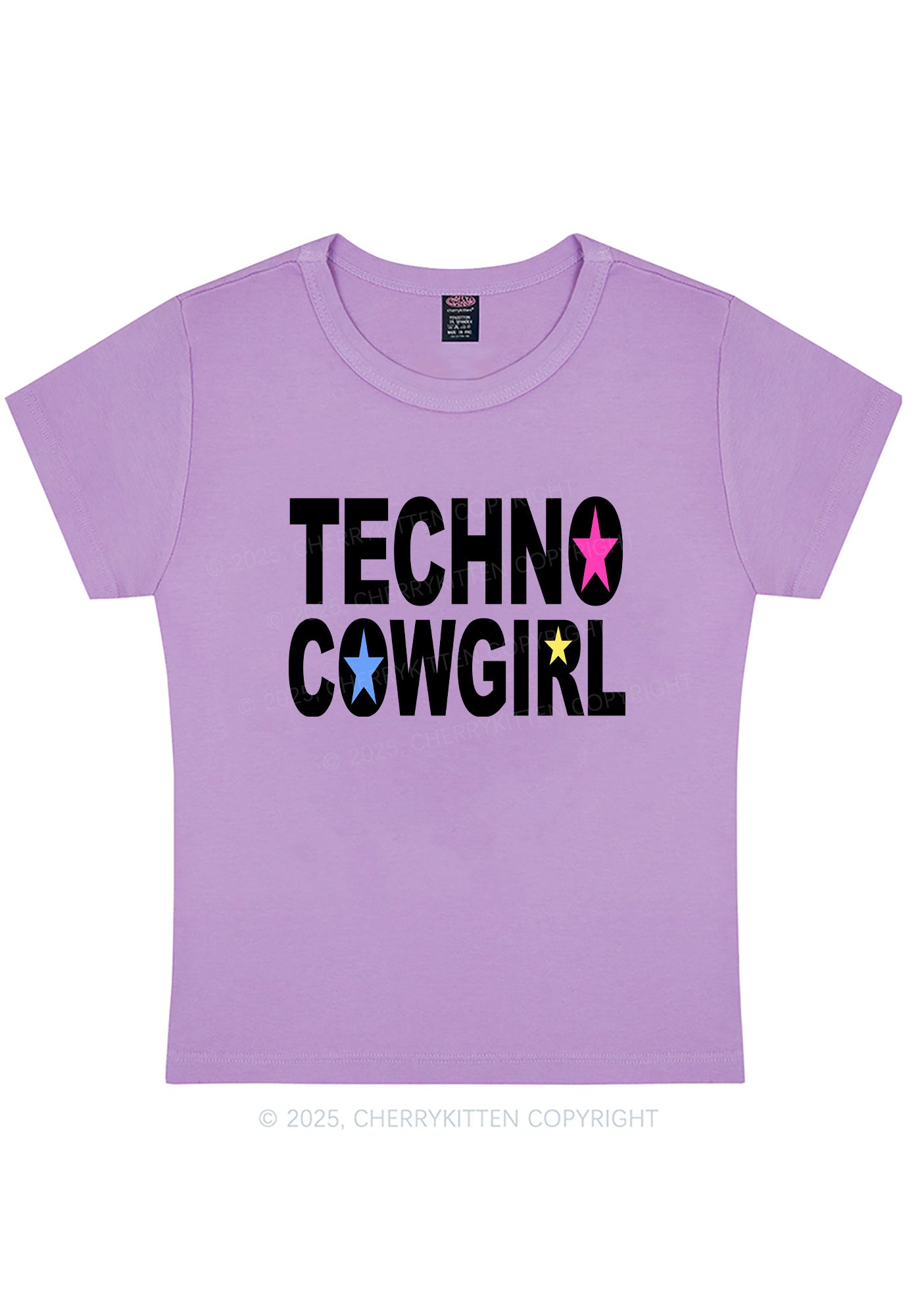 Techno Cowgirl Y2K Baby Tee Cherrykitten