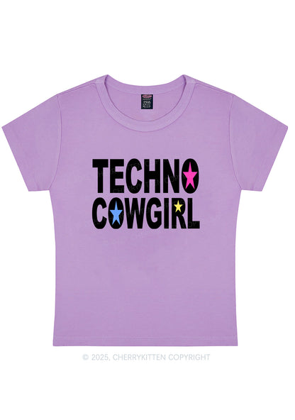 Techno Cowgirl Y2K Baby Tee Cherrykitten
