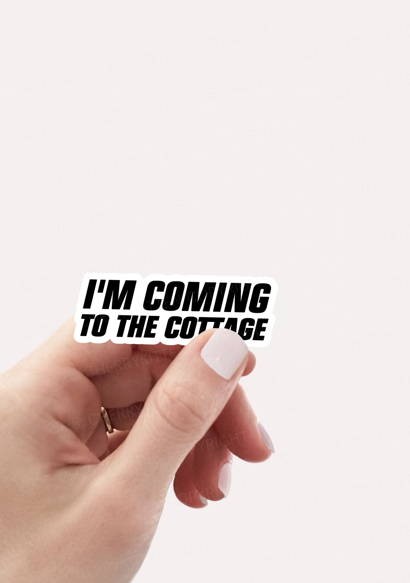 Im Coming To The Cottage HR 1pc Y2K Sticker Cherrykitten